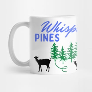 Whispering pines blue and black Mug